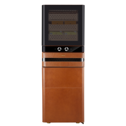 Afidano 1500 count cigar humidor with leather exterior, Spanish cedar drawers, fingerprint lock, LED lighting, and precision climate control for premium cigar aging and storage.