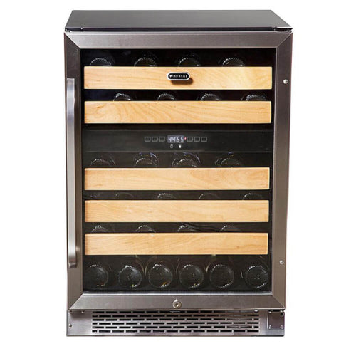 Whynter BWR-462DZ 46 Bottle Dual Zone Built-In Wine Cooler with Wood Shelves
