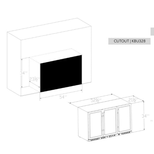 KingsBottle triple-door outdoor beverage cooler with stainless steel body, Embraco compressor, Carel digital control, and 324 can or 190 bottle capacity.