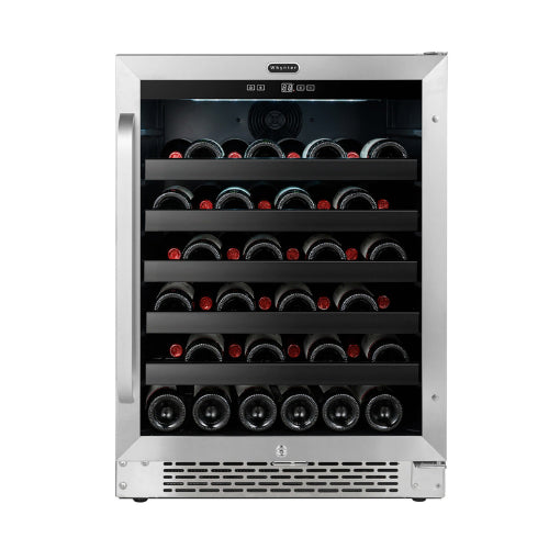 Whynter BWR-408SB stainless steel 46-bottle wine cooler with digital controls and reversible door