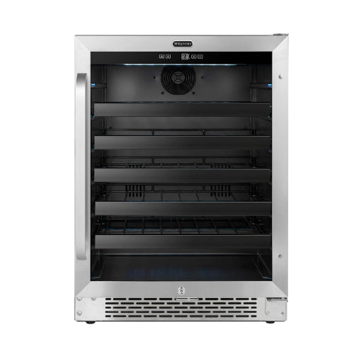 Whynter BWR-408SB stainless steel 46-bottle wine cooler with digital controls and reversible door