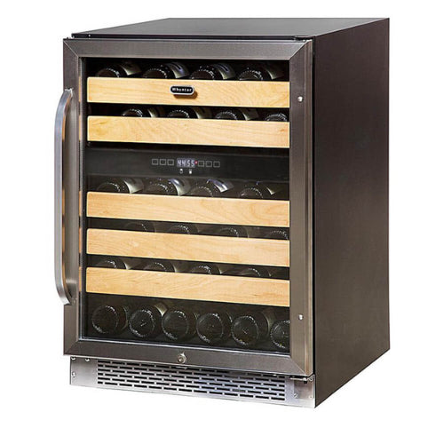 Whynter BWR-462DZ 46 Bottle Dual Zone Built-In Wine Cooler with Wood Shelves

